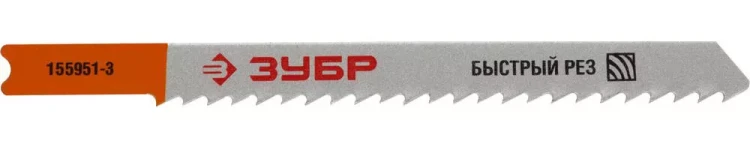 Полотна ЗУБР "ЭКСПЕРТ", U111C, для эл/лобзика, Cr-V, по пластику и дереву, US-хвостовик, шаг 3мм, 75мм, 2шт 155951-3_z01 купить в Нижневартовске
