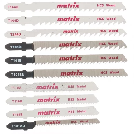 Набор полотен для электролобзика универсальный 10 шт T-SET1001 Matrix 78246 купить в Нижневартовске