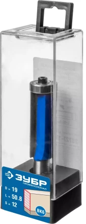 ЗУБР 19 x 50.8 мм, хвостовик 12 мм, фреза кромочная с нижним подшипником, Профессионал (28727-19-50.8-12) купить в Нижневартовске