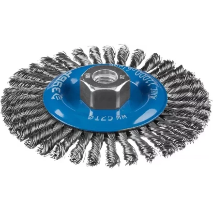 ЗУБР "ПРОФЕССИОНАЛ". Щетка дисковая для УШМ, плетеные пучки стальной проволоки 0,5мм, 125ммхМ14 35192-125_z02 купить в Нижневартовске