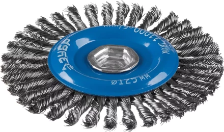 ЗУБР "ПРОФЕССИОНАЛ". Щетка дисковая для УШМ, плетеные пучки стальной проволоки 0,5мм, 125ммхМ14 35192-125_z02 купить в Нижневартовске