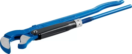 Ключ трубный рычажный ЗУБР "ПРОФЕССИОНАЛ", тип "S", изогнутые губки для труднодоступ мест, цельнокованный, Сr-V, № 2, 1,5" 27336-2_z01 купить в Нижневартовске