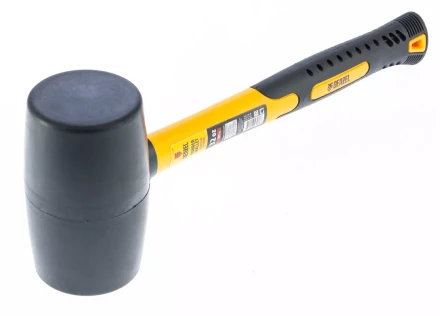 Киянка резиновая, 32 oz, черная резина, фибергласовая рукоятка// Denzel 7711194 купить в Нижневартовске