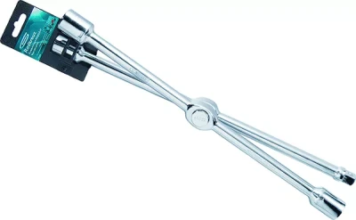 Ключ-крест баллонный складной 17,19,21mm и 1/2" 406мм хромир. Gross 14250