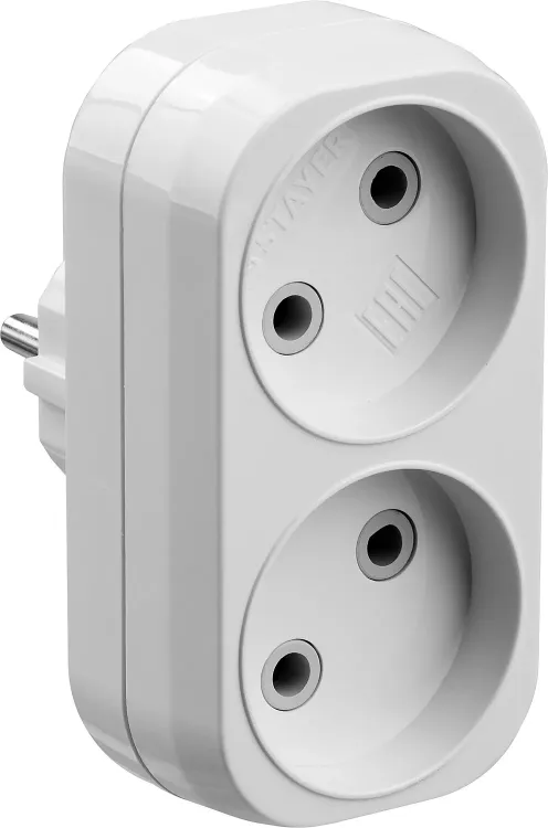 Разветвитель электрический MAXElectro, STAYER 55087-2, 2 гнезда, 10А/220В 55087-2 купить в Нижневартовске