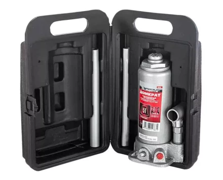 Домкрат гидравлический бутылочный 5 т h подъема 216–413 мм в пластиковом кейсе  MATRIX MASTER 50756 купить в Нижневартовске