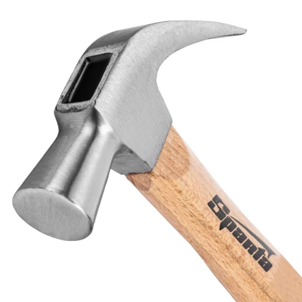 Молоток-гвоздодер, 650 г Sparta, боек 32 мм, деревянная рукоятка, 104235 купить в Нижневартовске