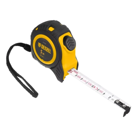 Рулетка Denzel  5м х 25мм, обрезиненный корпус, автоматическая фиксация, 31552 купить в Нижневартовске