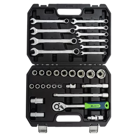 Набор инструментов Сибртех 13393, 1/2", пластиковый кейс, 32 предмета купить в Нижневартовске