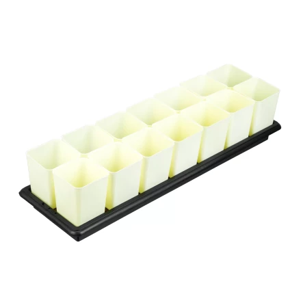 Набор для рассады Palisad, поддон 600х185х45 мм, с дренажной системой, 14 горшочков по 460 мл., 643452 купить в Нижневартовске