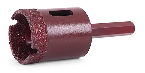 Алмазная коронка MESSER по камню с шестигранным хвостовиком (вакуумное спекание алмазов) 50 мм купить в Нижневартовске