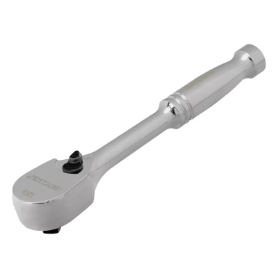 Ключ-трещотка 1/4" Gross 14050, CrV, 120 зубьев, цельнометаллический, хром