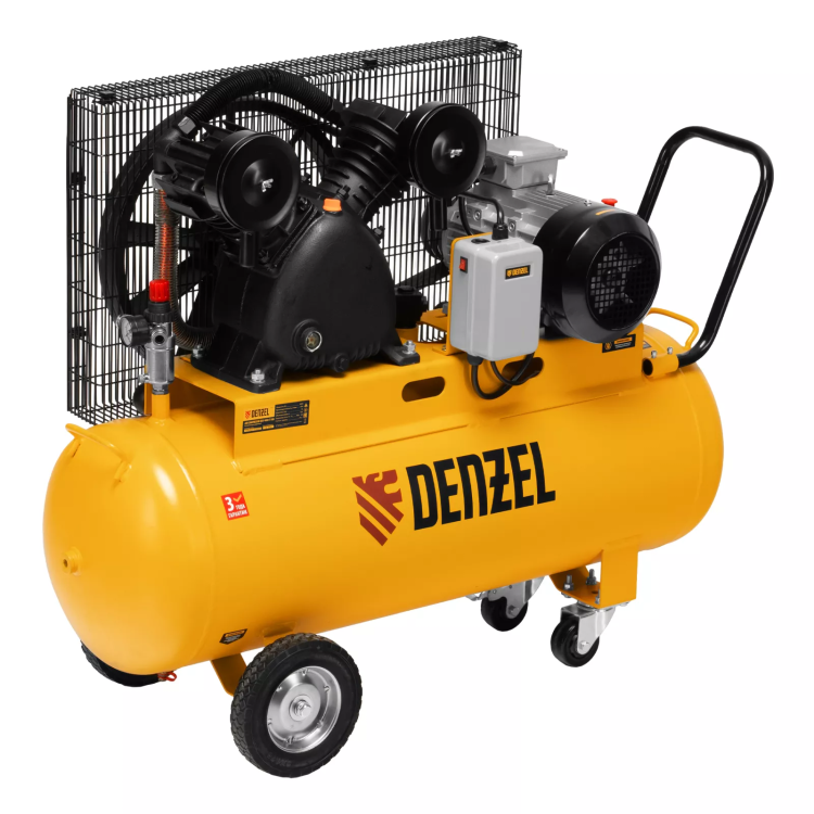 Компрессор воздушный рем. привод Denzel BCV 4000-T/100, 4,0 кВт, 100 литров, 690 л/мин купить в Нижневартовске