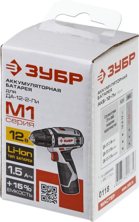 Аккумуляторная батарея Li-Ion 12 В M1 АКБ-12-Ли 15М1 серия МАСТЕР купить в Нижневартовске