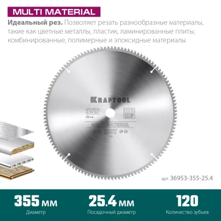 Диск пильный Multi Material, повышенный ресурс 36953-355-25.4 купить в Нижневартовске