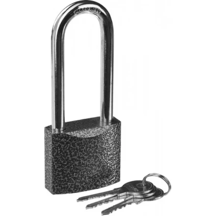 Замок STAYER "STANDARD" навесной, металлический корпус, удлиненная закаленная дужка, 50 мм 37160-50-1 купить в Нижневартовске