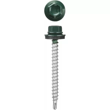 Саморезы СКД кровельные, RAL 6005 зеленый насыщенный, 29 x 4.8 мм, 400 шт, для деревянной обрешетки, STAYER 30305-48-029-6005 купить в Нижневартовске