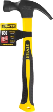 Молоток-гвоздодер "Fiberglass", 680г, STAYER Professional 2026_z01 купить в Нижневартовске