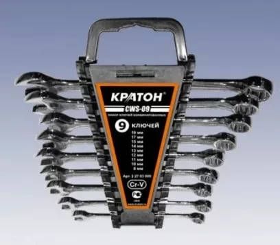 Набор ключей комбинированных Кратон CWS-09 9 пр. 2 27 03 009 купить в Нижневартовске