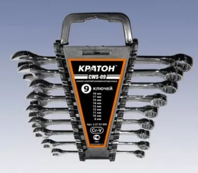 Набор ключей комбинированных Кратон CWS-09 9 пр. 2 27 03 009 купить в Нижневартовске
