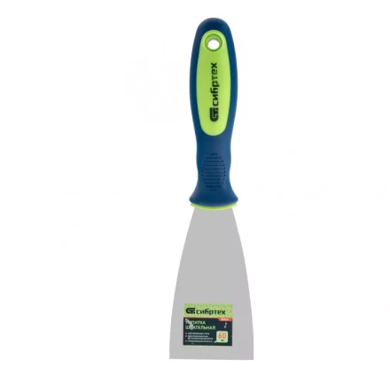 Шпательная лопатка из нержавеющей стали 60 мм двухкомпонентная ручка Сибртех 85523 купить в Нижневартовске