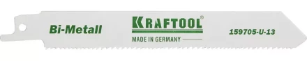 Полотно KRAFTOOL "INDUSTRIE QUALITAT", S922VF, для эл/ножовки, Bi-Metall, по металлу, дереву, шаг 1,8-2,5мм, 130мм 159705-U-13 купить в Нижневартовске