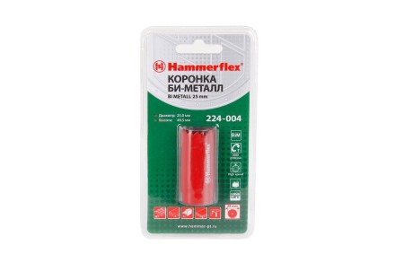 Коронка биметаллическая HAMMER Ф25х38мм 5/8&quot; BiMETALL (224-004) купить в Нижневартовске