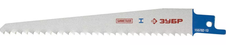 Полотно ЗУБР "ЭКСПЕРТ" S611DF для сабельной эл. ножовки Bi-Metall, дерево с гвоздями, ДСП, металл, пластик,130/4,2мм 155702-13 купить в Нижневартовске