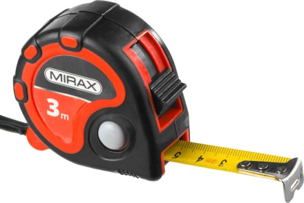 Рулетка MIRAX, 3 стопора, двухкомпонентный пластиковый корпус, 3мх16мм 34013-03-16 купить в Нижневартовске