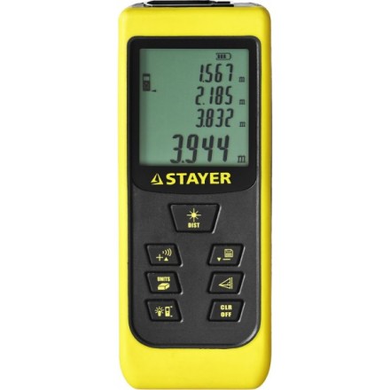 Дальномер STAYER &quot;MASTER&quot; MAX-Control лазерный, 2 точки отсчета, дальность 50м, точность 2мм 34957 купить в Нижневартовске