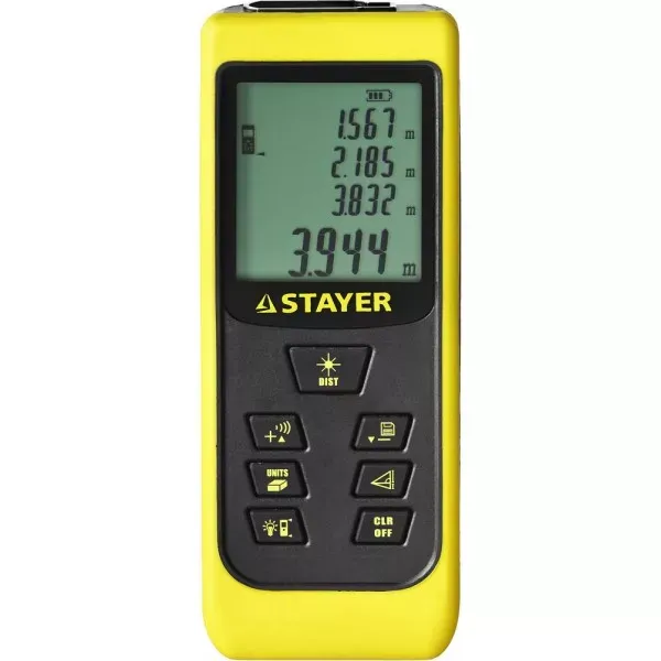 Дальномер STAYER "MASTER" MAX-Control лазерный, 2 точки отсчета, дальность 50м, точность 2мм 34957 купить в Нижневартовске