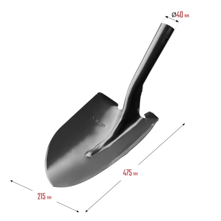 ЗУБР Мастер, 474 х 215 мм, полотно 1.6 мм, закалено, без черенка, тип ЛСГ, штыковая лопата (39413) купить в Нижневартовске