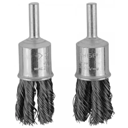 ЗУБР &quot;ЭКСПЕРТ&quot;. Набор щеток кистевых для дрели, жгутированная стальная проволока 0,35мм, 22мм, 2шт 35227-22-H2_z01