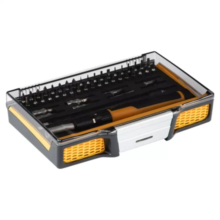 Отвертка с набором бит и торцевых головок для точных работ Denzel 7711599, гибкий привод, 48 шт, CrMo купить в Нижневартовске