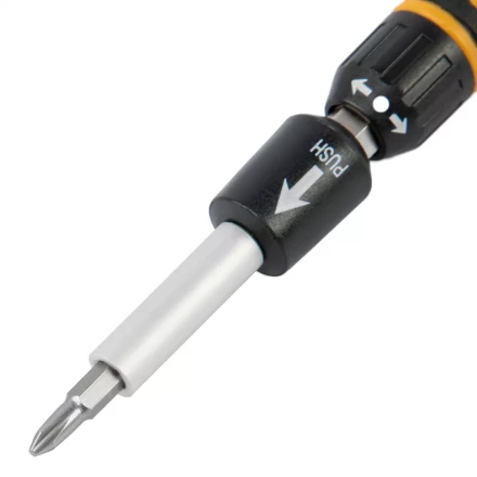 Отвертка с набором бит и торцевых головок для точных работ Denzel 7711599, гибкий привод, 48 шт, CrMo купить в Нижневартовске