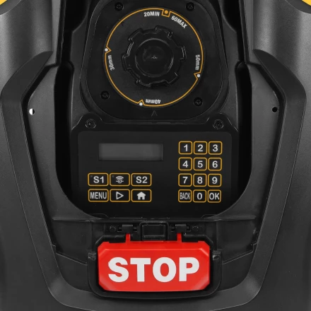 Робот-газонокосилка Grass Master 1000, ультразвуковой датчик, 3 Ач, LCD дисплей, Wi-Fi // Denzel купить в Нижневартовске