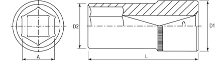 Головка торцевая глубокая 1/2"DR 30 мм S04HD4130 Jonnesway 47250 купить в Нижневартовске