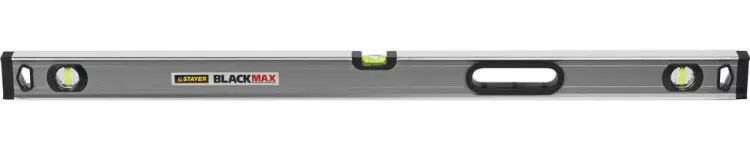 Уровень STAYER "PROFESSIONAL" "BlackMax" коробчатый усиленный с ручками, утолщенный особопроч профиль, 0,5мм/м, 3 ампулы, 100см 3475-100 купить в Нижневартовске
