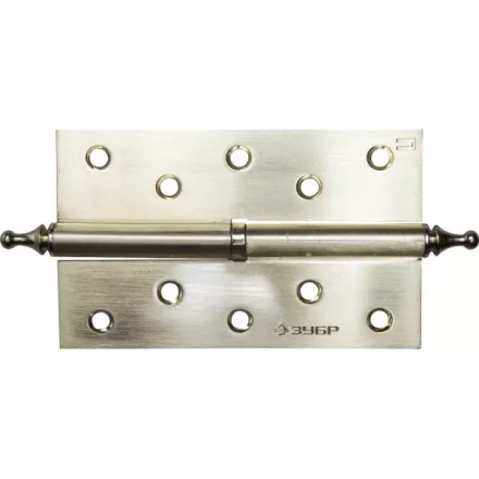 Петля дверная разъемная ЗУБР "ЭКСПЕРТ", 1 подшипник, цвет мат. латунь (SB), правая, с крепежом, 125х75х2,5мм,2шт 37605-125-3R купить в Нижневартовске