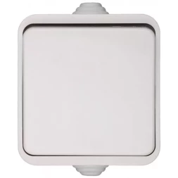 Выключатель СВЕТОЗАР БАТТЕРФЛЯЙ одноклавишный, цвет белый,10А/~250В SV-54330-W