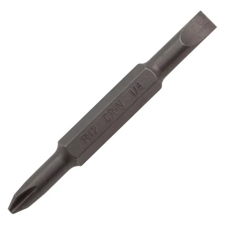 Отвертка комбинированная Denzel, SL3/16"-PH1, SL1/4"-PH2, 3-х компонентная рукоятка, 7713381 купить в Нижневартовске