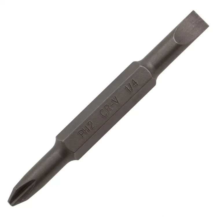 Отвертка комбинированная Denzel, SL3/16"-PH1, SL1/4"-PH2, 3-х компонентная рукоятка, 7713381 купить в Нижневартовске