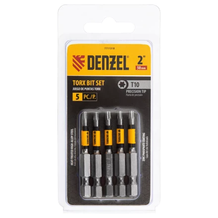 Бита T10x50, 5 шт. Denzel 7711318 купить в Нижневартовске