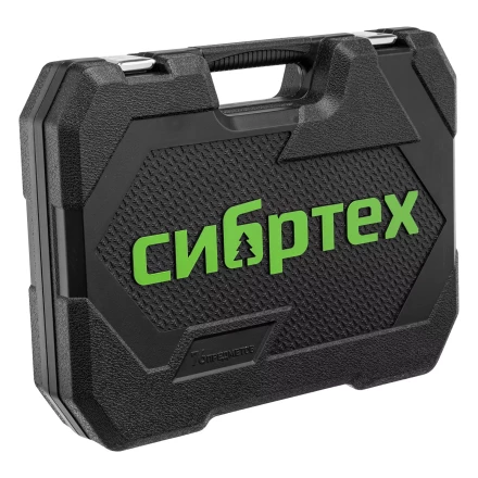 Набор инструментов Сибртех 13394, 1/2", 1/4", пластиковый кейс 76 предметов купить в Нижневартовске