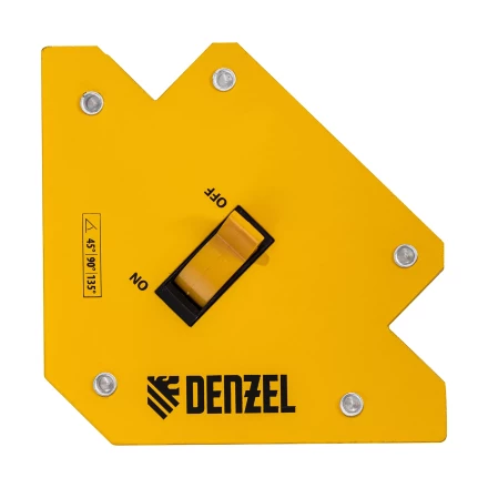 Фиксатор магнитный отключаемый для сварочных работ усилие 30 LB, 45х90х135 град. Denzel 97563 купить в Нижневартовске