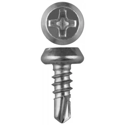 Саморезы ЗУБР со сверлом оцинкованные, для крепления лист. металла до 2мм, полуцилиндр. головка, 3.8x11мм, 22шт 4-300156-38-11 купить в Нижневартовске