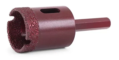 Алмазная коронка MESSER по камню с шестигранным хвостовиком (вакуумное спекание алмазов) 60 мм