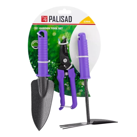 Набор садового инструмента с секатором Palisad 629048, пластиковые рукоятки, 3 предмета, Standard купить в Нижневартовске