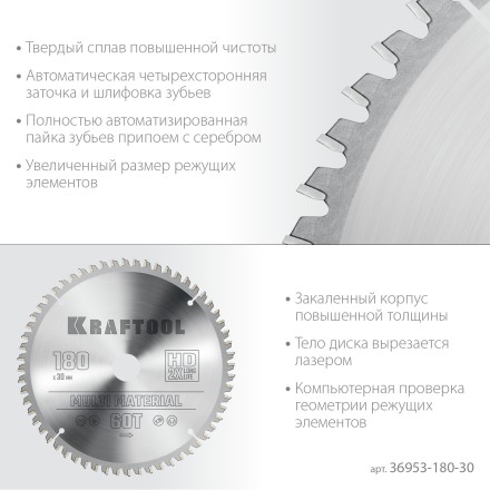 Диск пильный Multi Material, повышенный ресурс 36953-180-30 купить в Нижневартовске