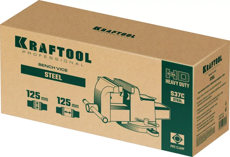 Тиски KRAFTOOL STEEL стальные 32701-125 купить в Нижневартовске
